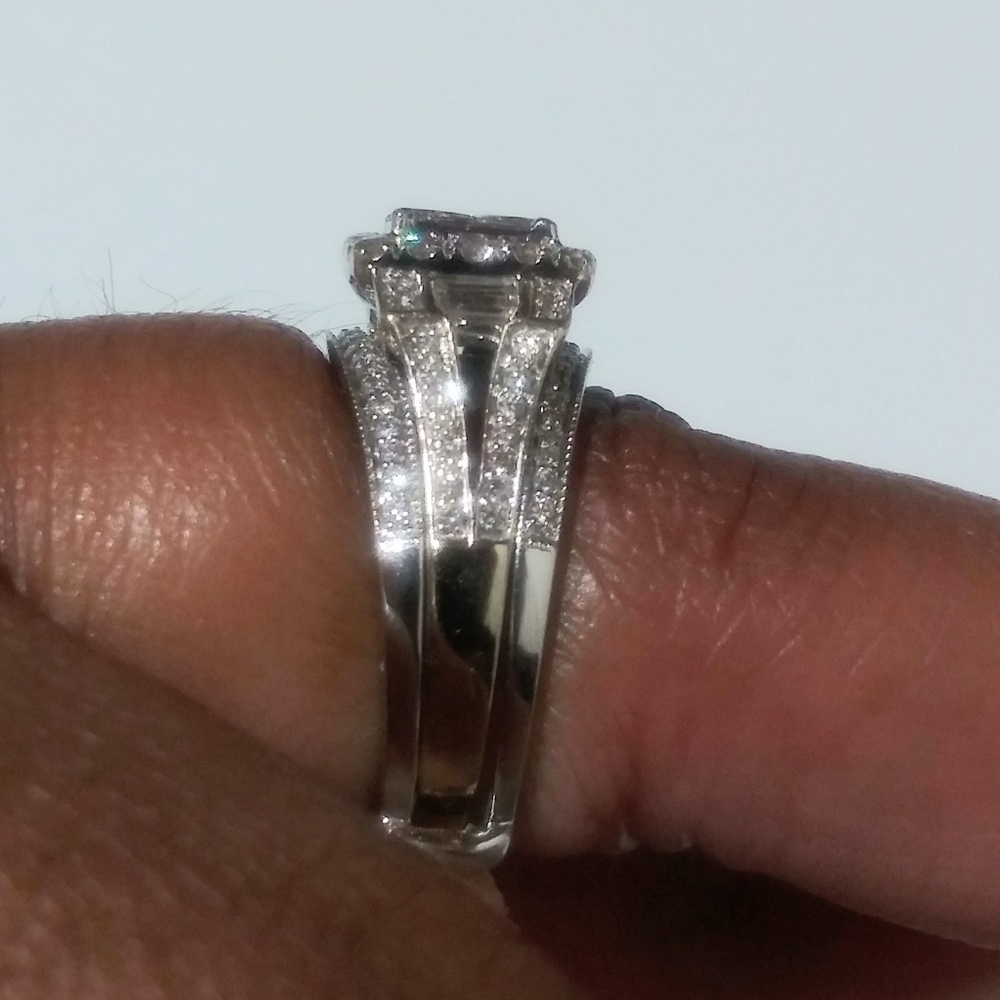💎1.5 Carat Princess Cut Quad Diamond Bridal💎 - Picture 4 of 8